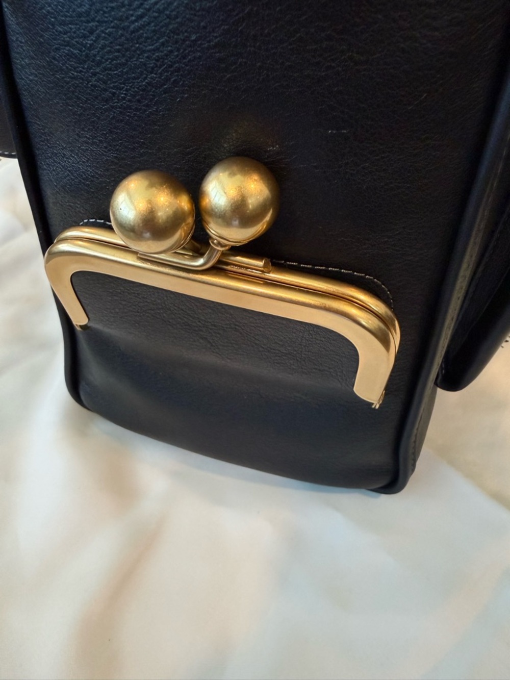 NWOT Coach Turnlock Haversack - black leather - Picture 7 of 9